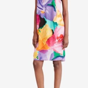 Ralph Lauren Multicolor Floral Midi Dress BOGO free closet item equal/less value